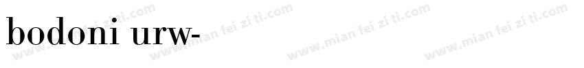 bodoni urw字体转换